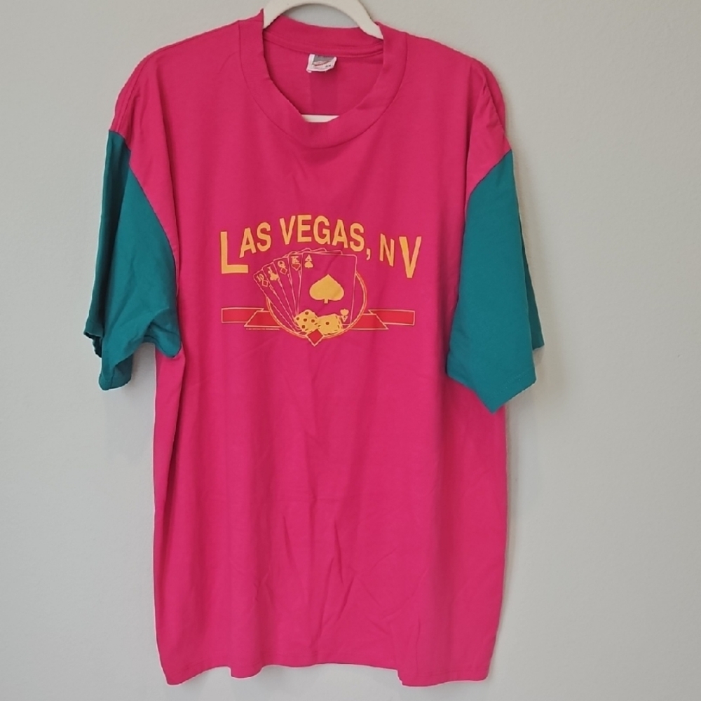 Las Vegas Graphic VINTAGE T-Shirt 50/50 JERZEES 2X MADE IN USA